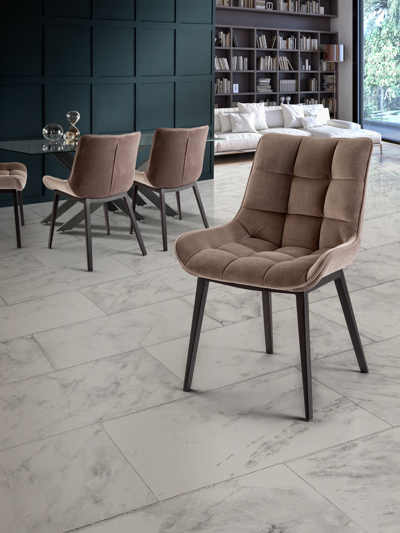 Modern Black & Stone Devany Accent Armchair