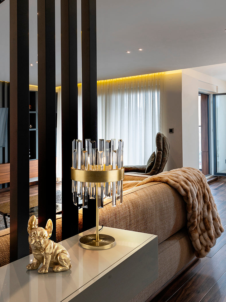 Elegant Gold Six-Light Grace Table Lamp