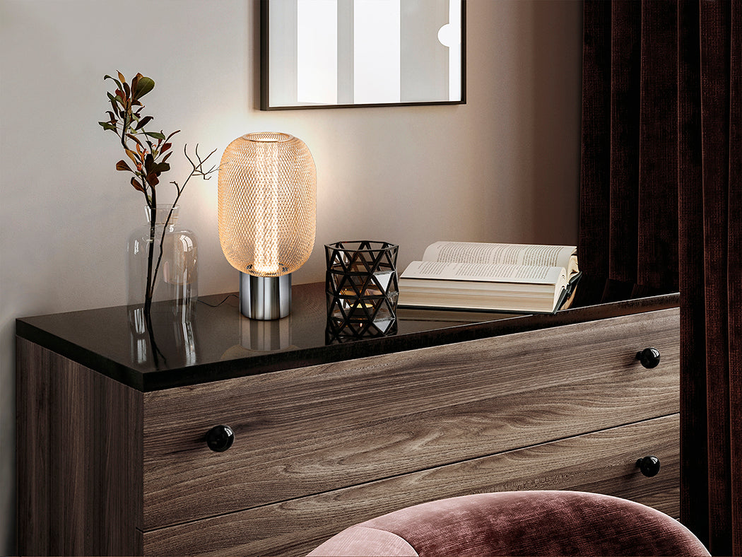 Radiant Duo-Tone Chrome and Gold Table Lamp