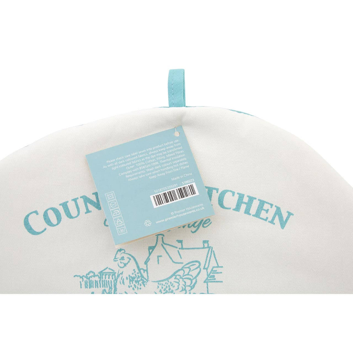 Country Kitchen Natural And Blue Tea Cosy