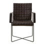Buffalo Black Leather Quilted Chair