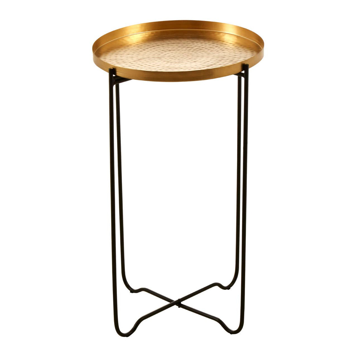 Templar Gold Finish Top Side Table