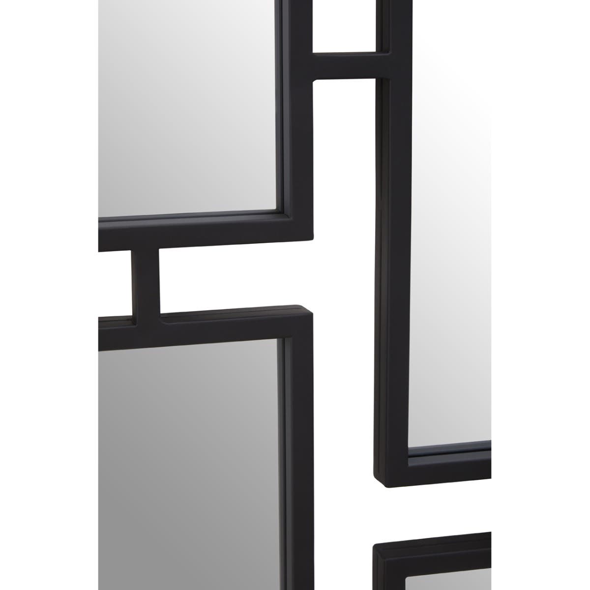 Beauly Black Finish Iron Wall Mirror