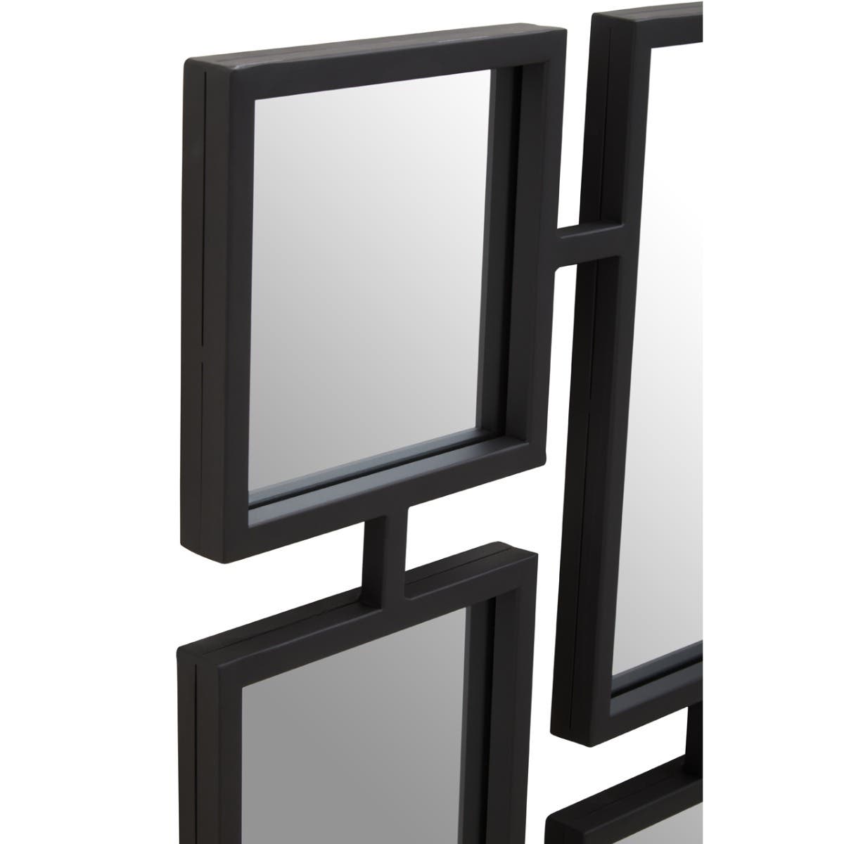 Beauly Black Finish Iron Wall Mirror