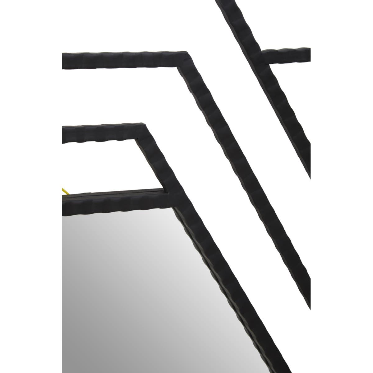 Beauly Black Finish Hexagonal Wall Mirror