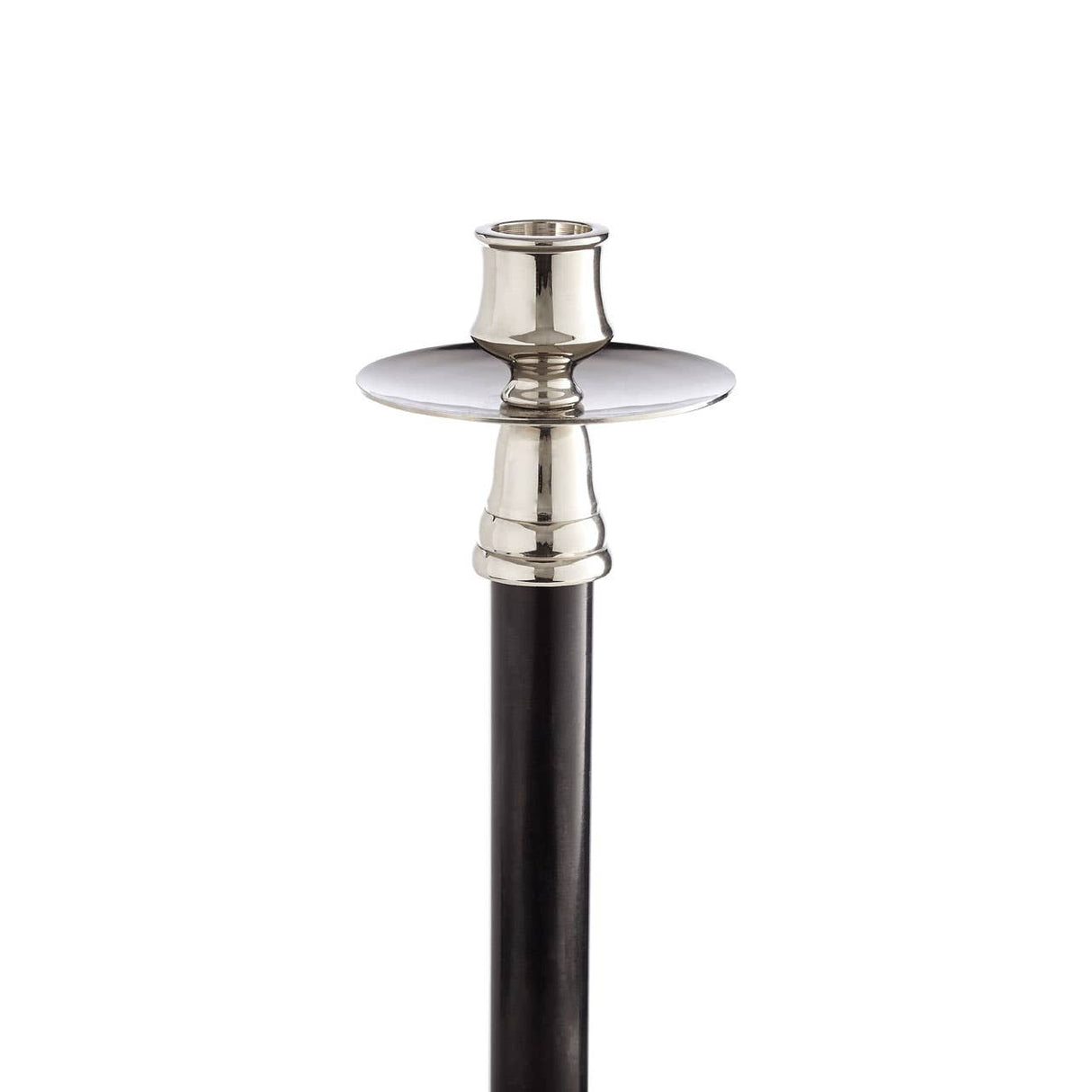 Nickel / Black Finish Candle Holder