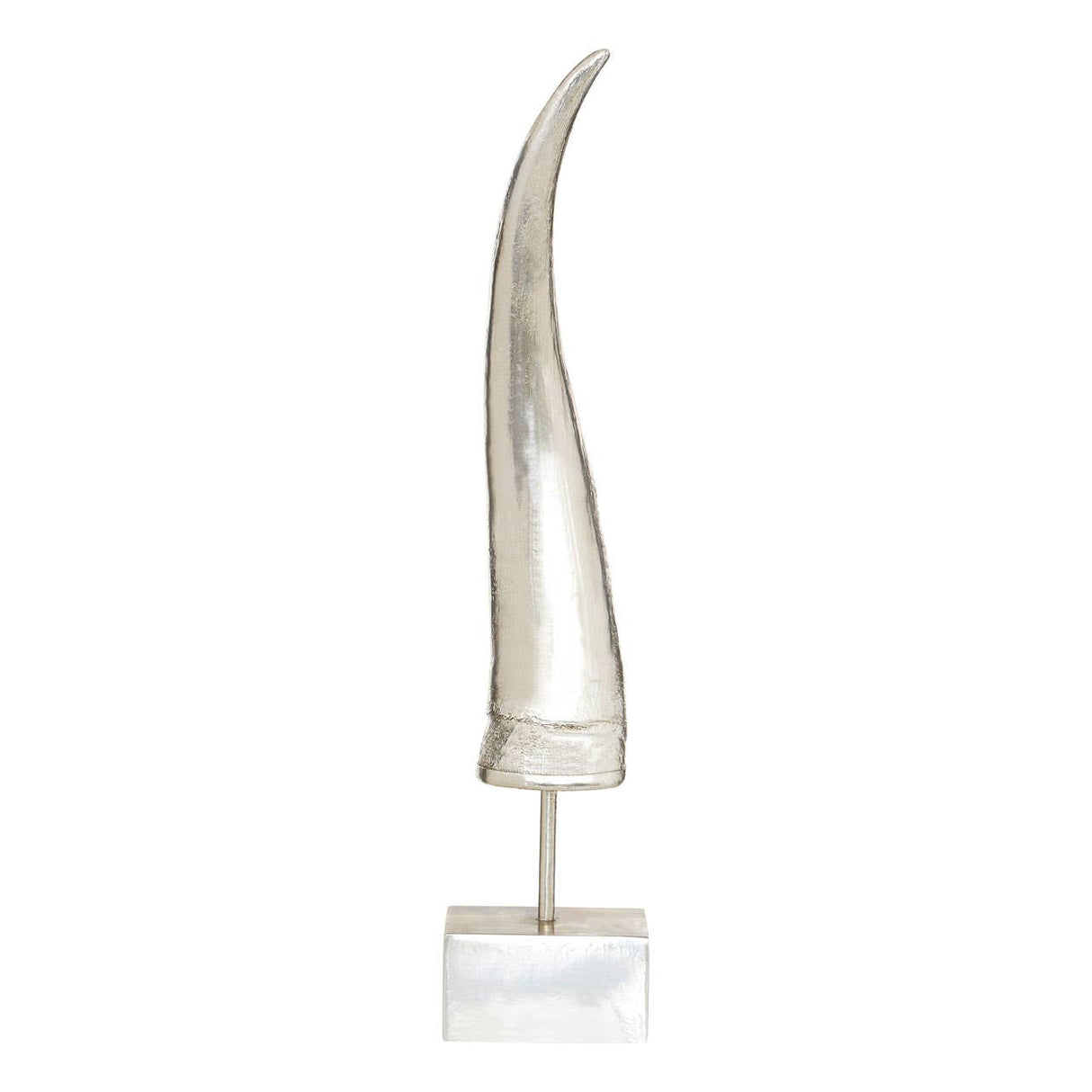 Boho Small Silver Horn Ornament