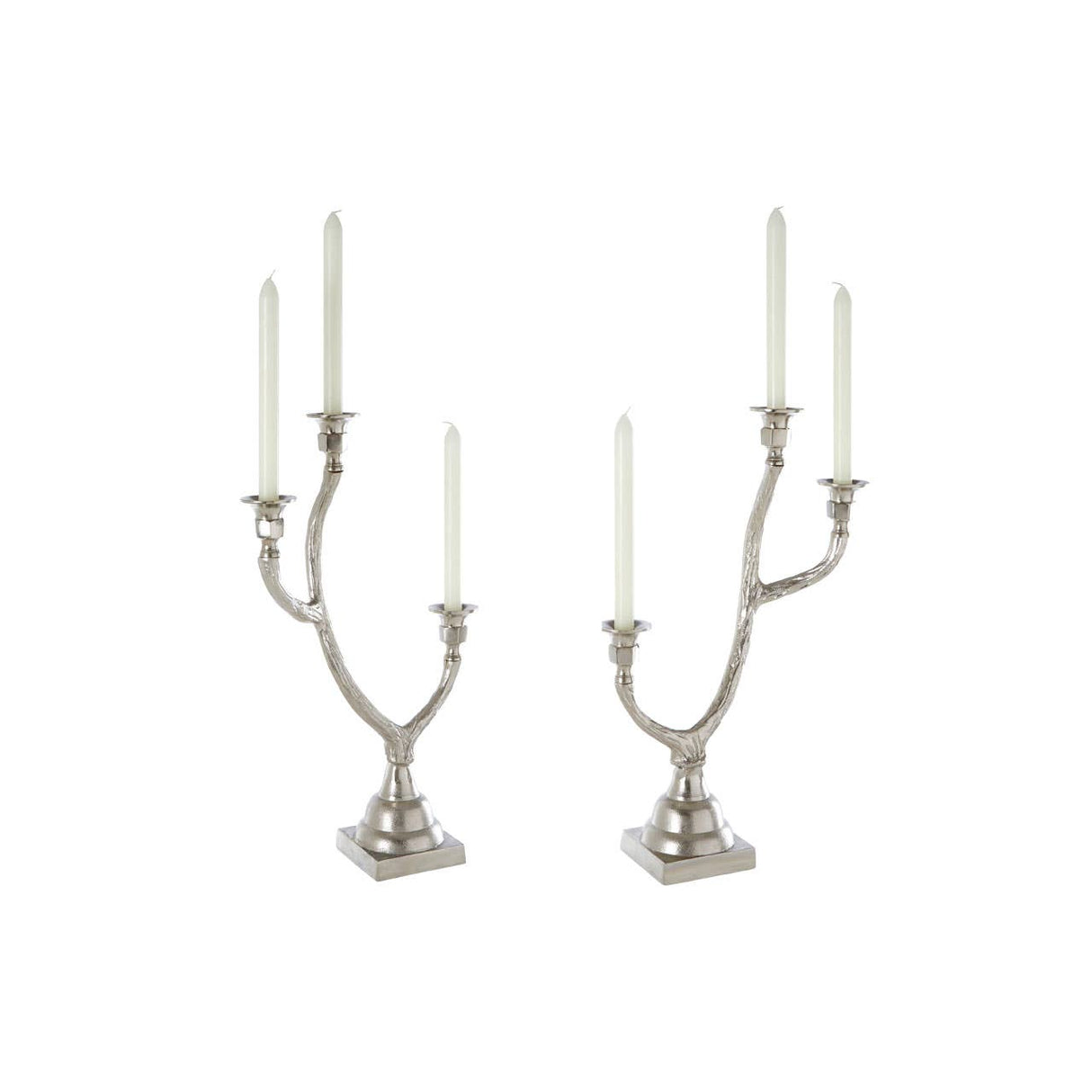 Set Of 2 Antler Candle Holders