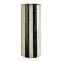 Sura Large Cream and Black Stripe Marble Vase