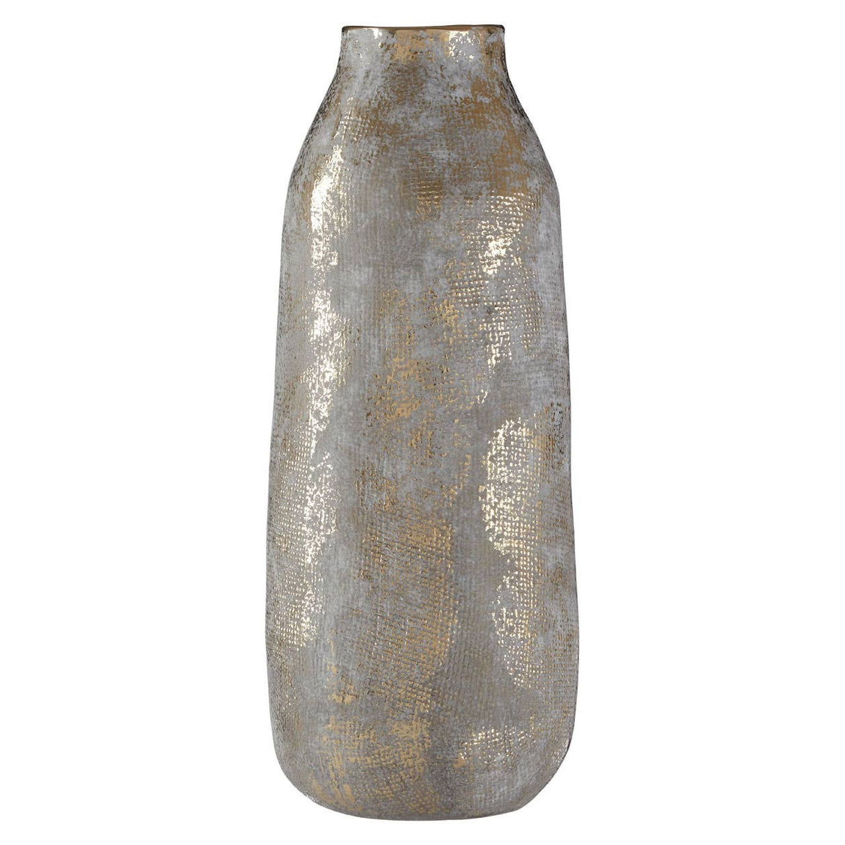 Orvena Large Grey and Gold Ceramic Vase
