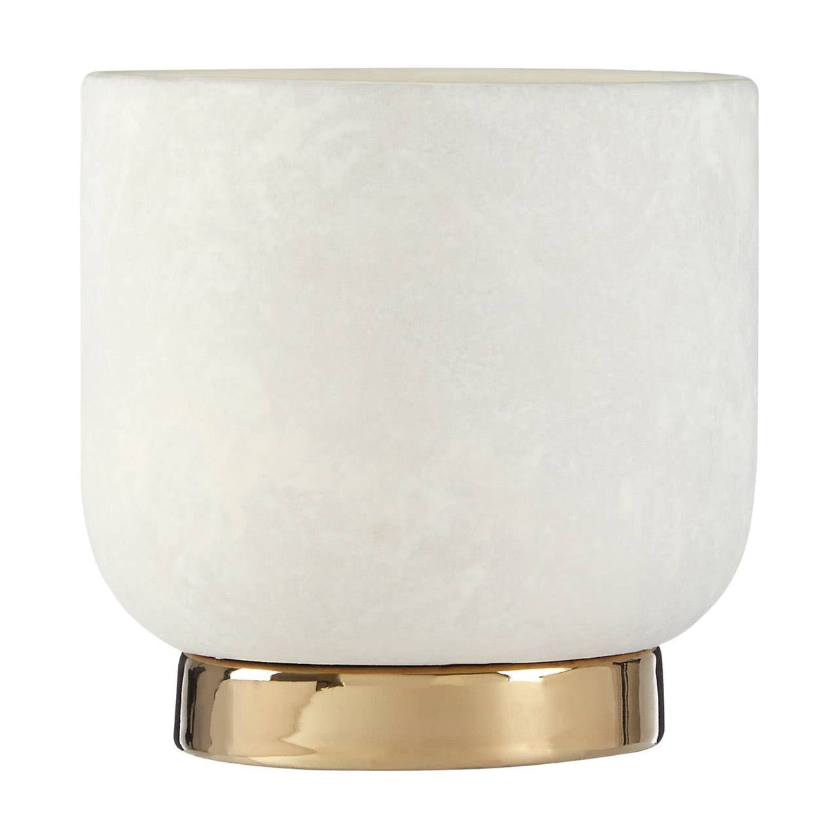 Callie White and Gold Small Ceramic Planter
