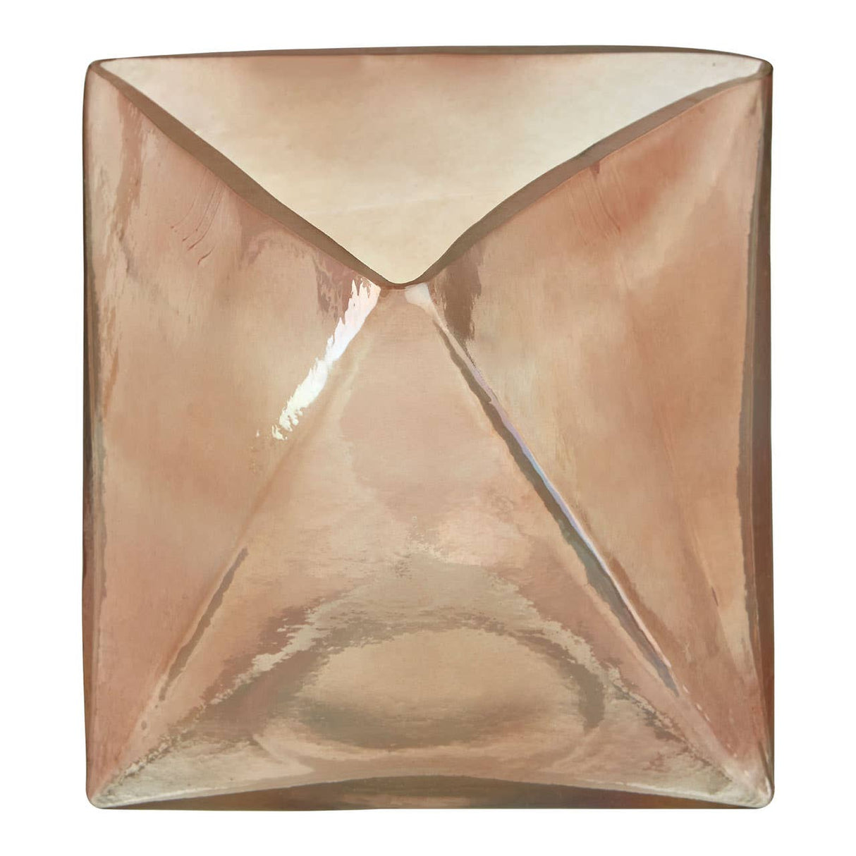 Rambia Large Pink Glass Candle Holder