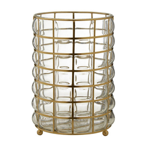 Martina Large Blown Glass Hurricane Lamp