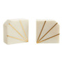 Sena White Marble and Gold Bookends