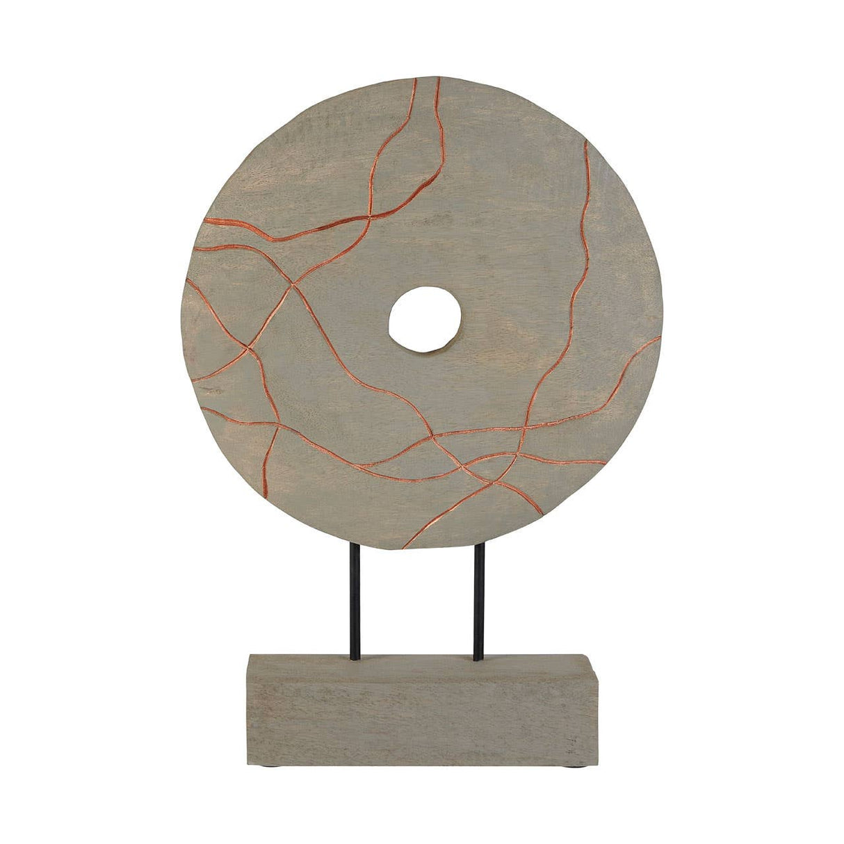 Vena Round Wooden Sculpture
