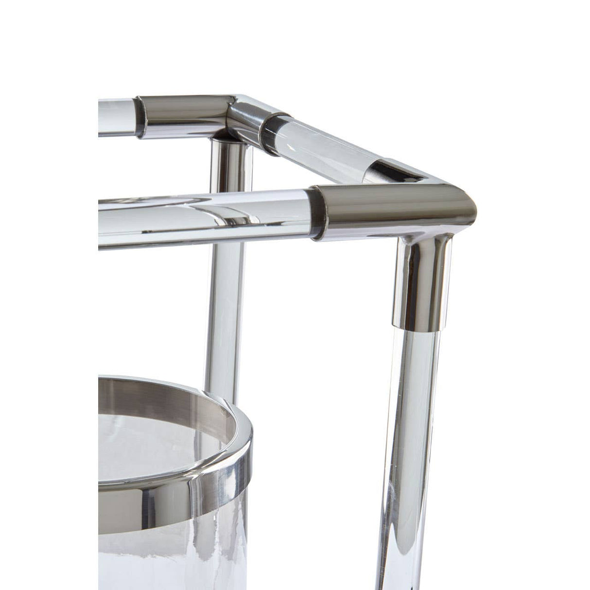 Lucita Small Silver Finish Lantern
