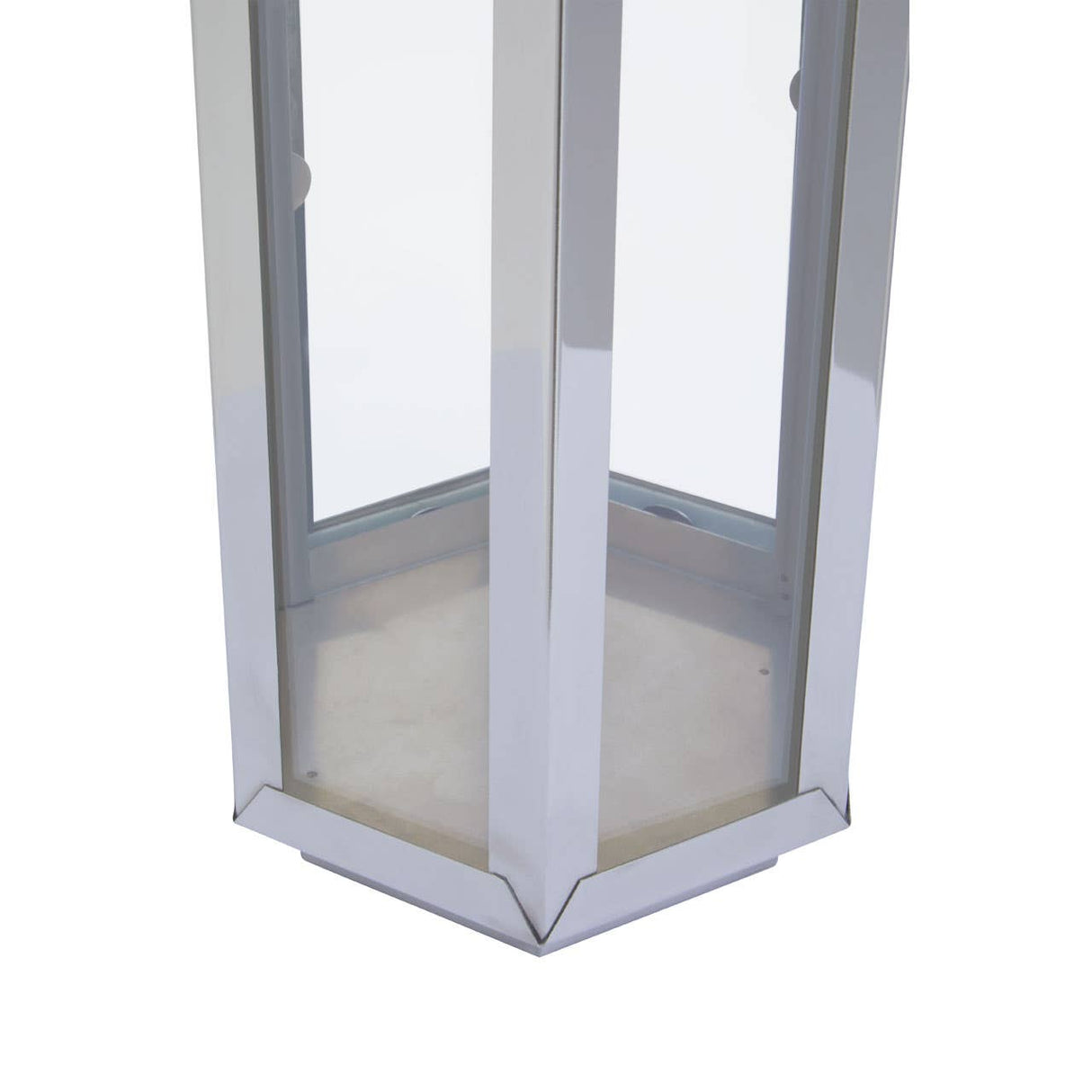 Herber Large Silver Finish Lantern