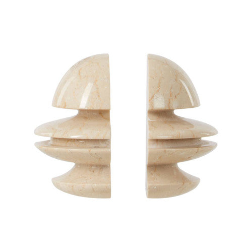 Sura Cream Marble Set of Two Bookends