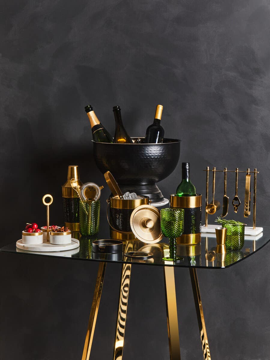 Carolina Black Enamel Cocktail Set