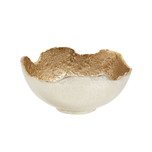 Dion Small Nickel and Gold Finish Bowl