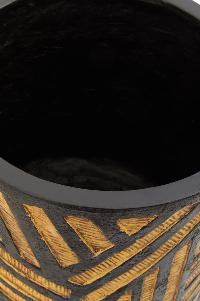 Darnell Natural And Black Planter