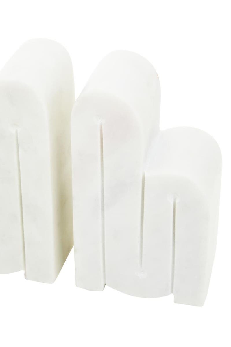 Nason Set Of Two White Marble Bookends