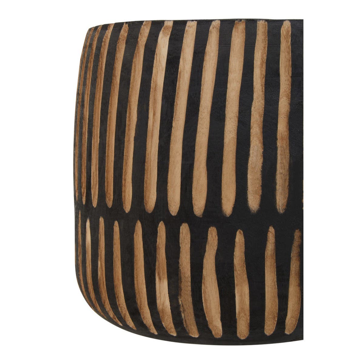 Arlo Large Engraved Natural And Black Planter