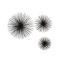 Mirano Set of 3 Black Finish Starburst Wall Decor