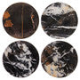 Salmo Black Marble Set of 4 Marble Coasters