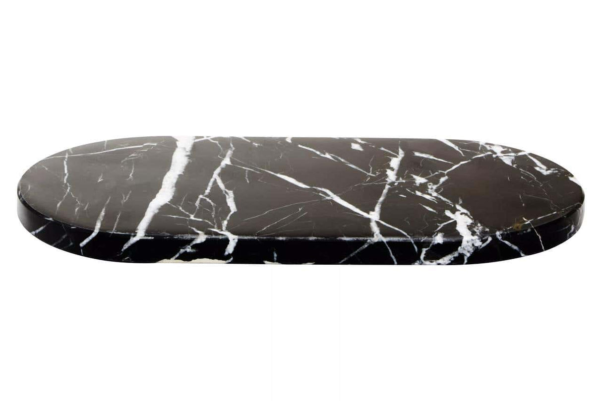 Salmo Oval Black Marble Serving Board