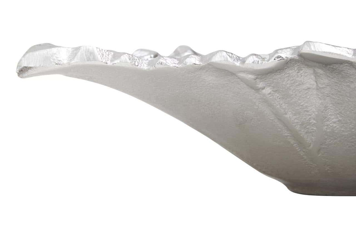 Prato Silver Finish Leaf Dish