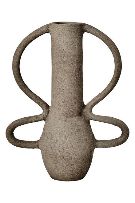 Deriva Small Textured Grey Vase