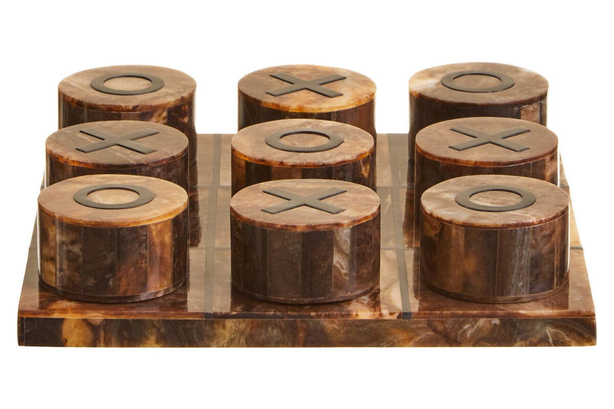 Churchill Games Brown and Black Finish Noughts And Crosses