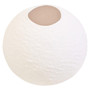 Sanai White Cotton Mache Small Round Vase