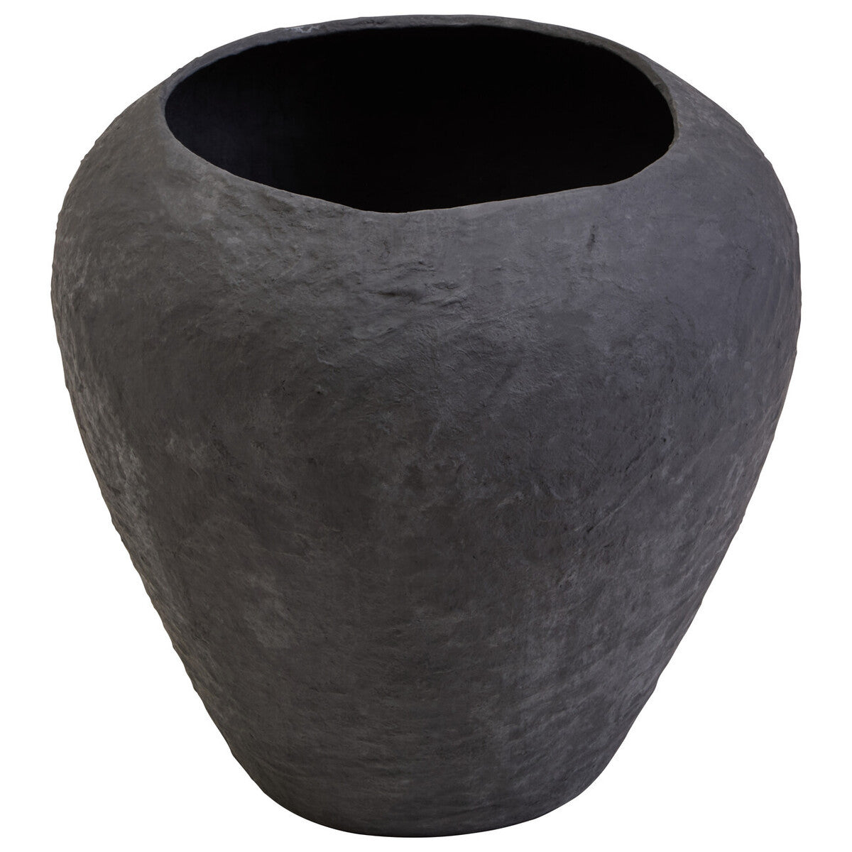 Sanai Black Cotton Mache Large Planter