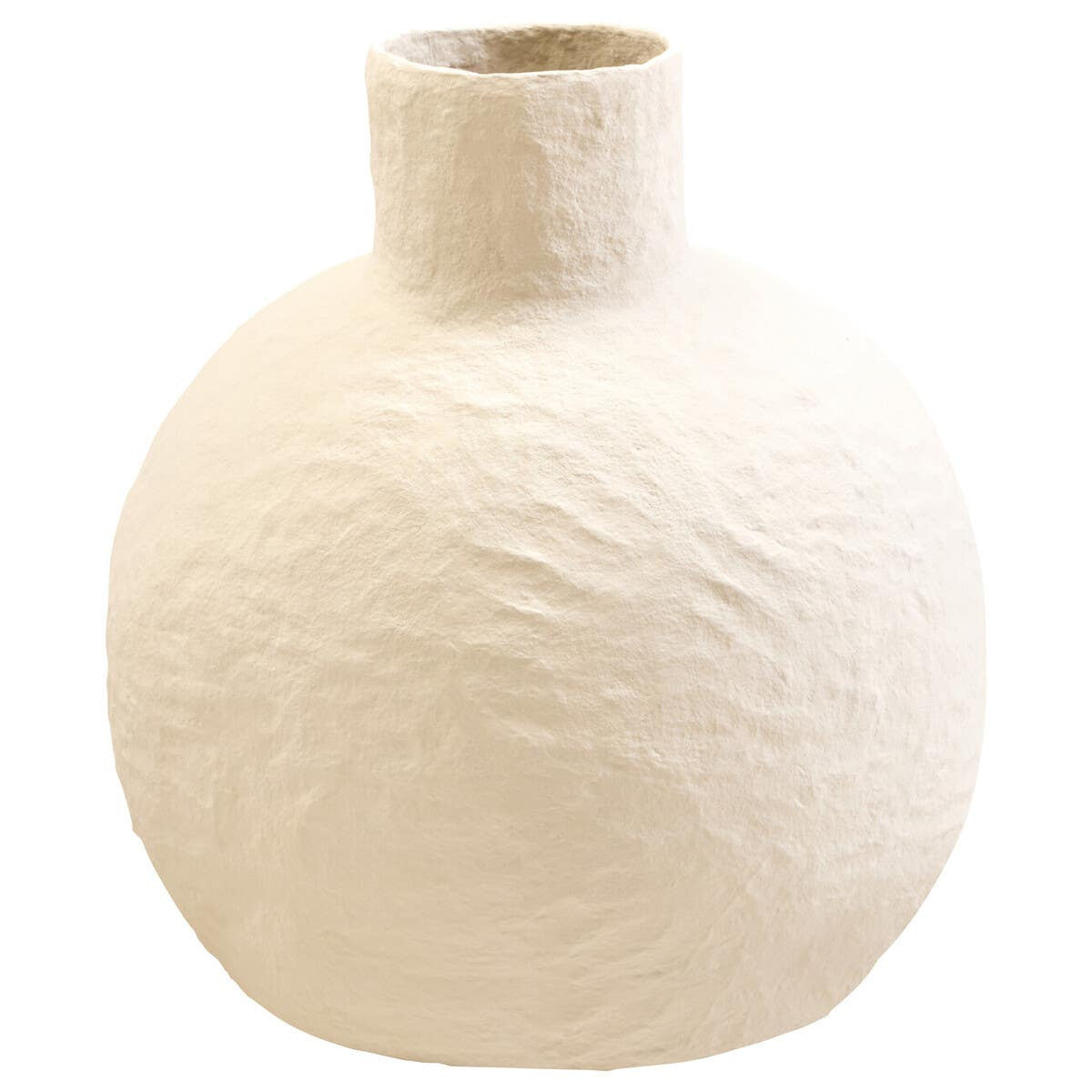 Sanai Cream Cotton Mache Large Vase