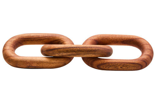 Cato Brown Wood 3 Link Chain Decor