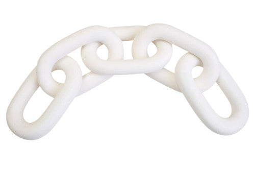 Cato White Wood 5 Link Table Decor Chain