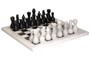 Flos Carved White and Black Small Marble Chess Set