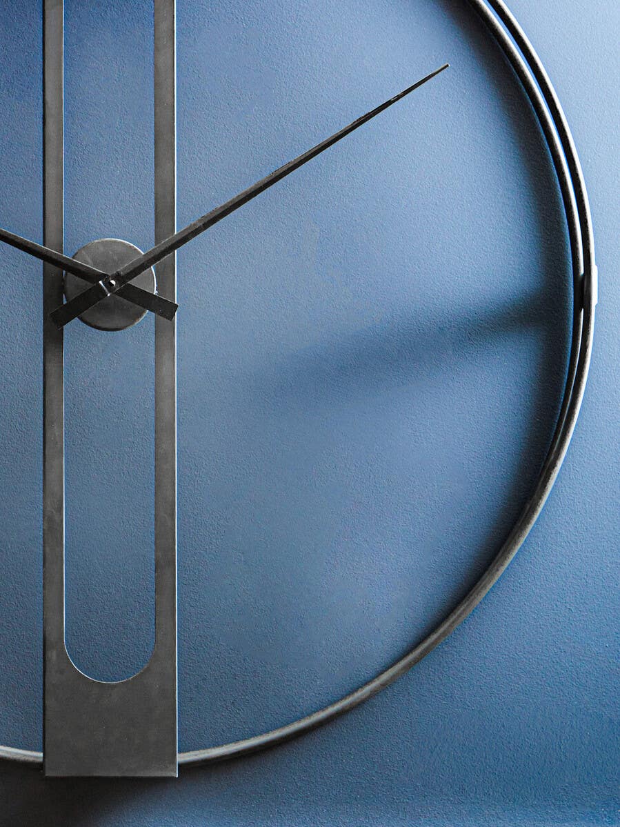 Beauly Black Dual Ring Wall Clock
