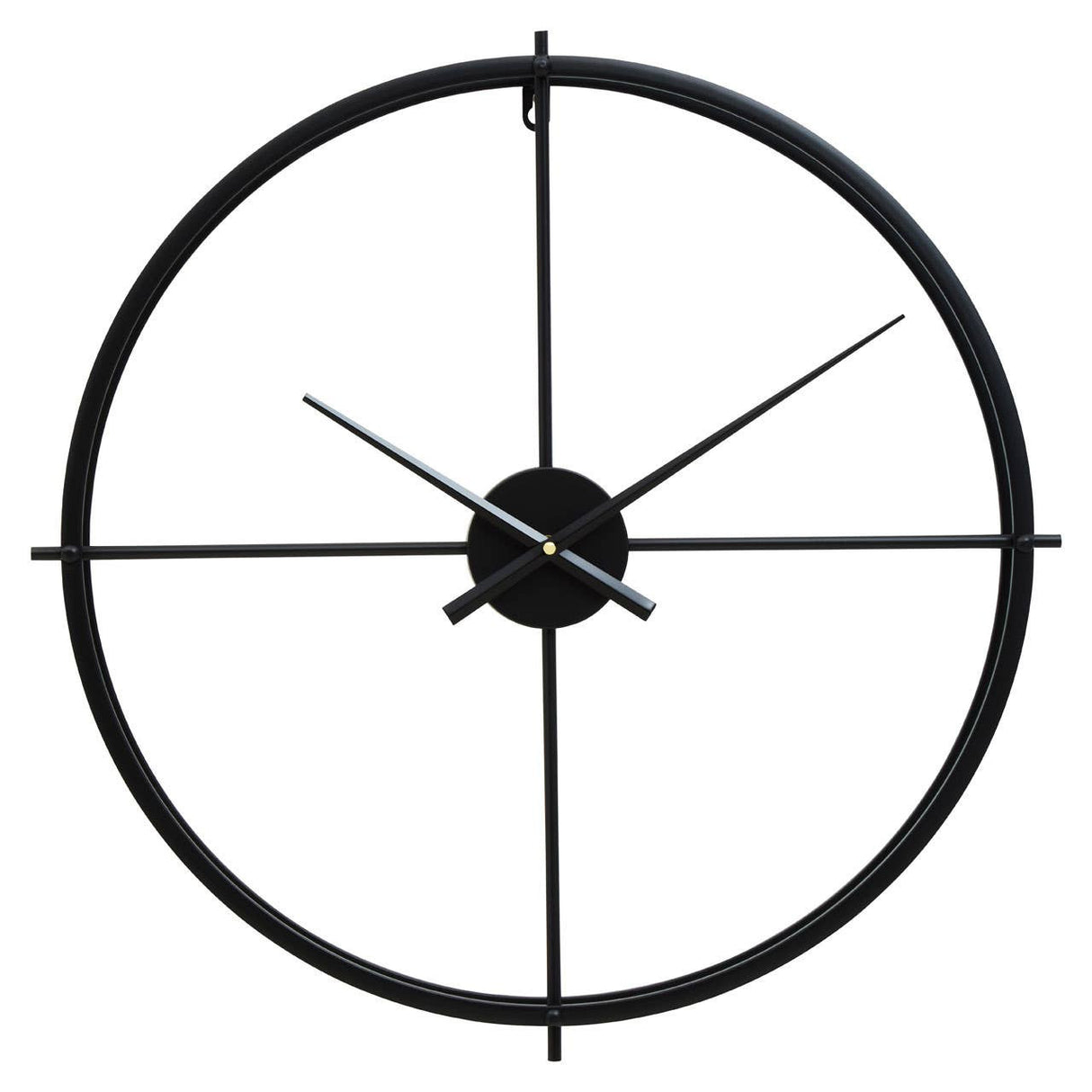 Kent 60cm Dia Large Black Finish Wall Clock