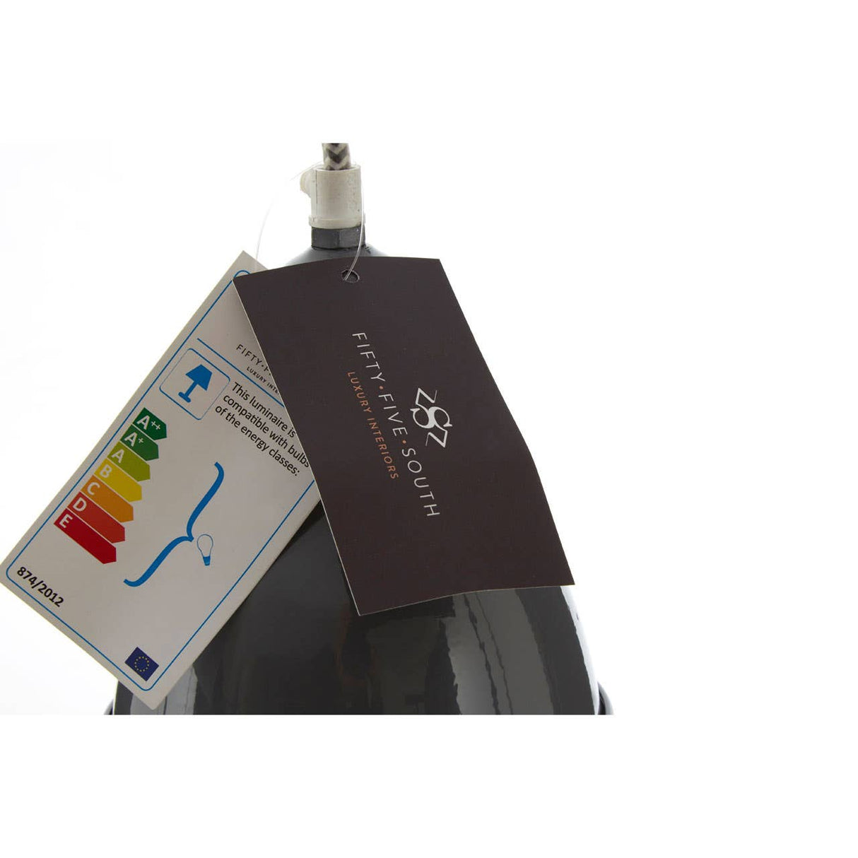 Oslo Grey Glass And Iron Pendant Light