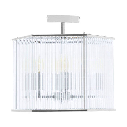 Lerici 4 Light Hexagonal Chrome Pendant Light