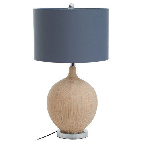 Elina Ceramic Table Lamp with Grey Shade