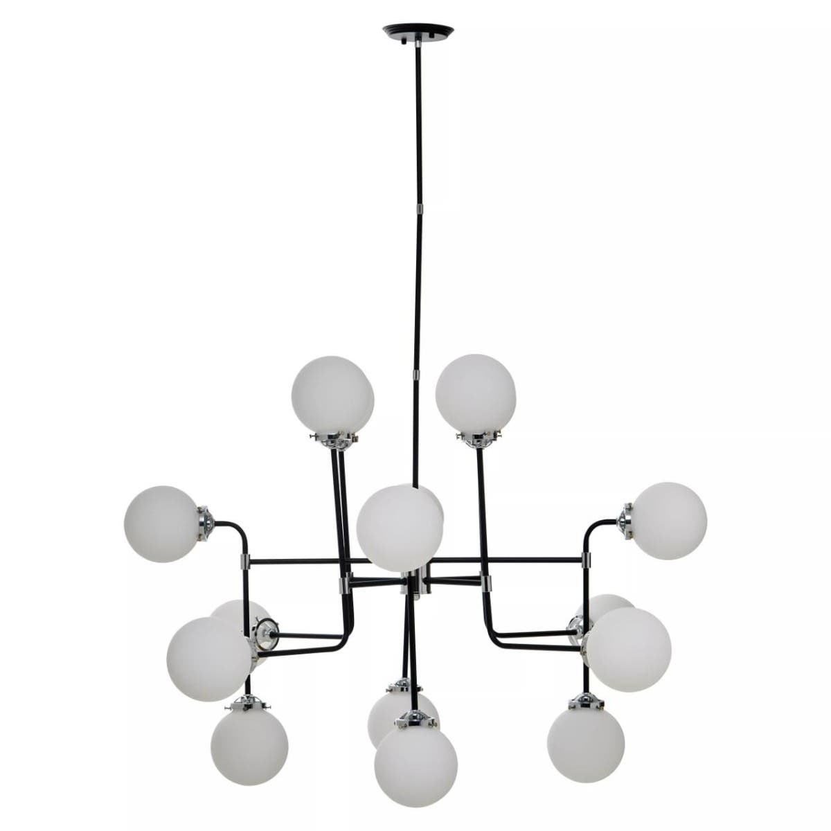 Abira Black And Silver Metal Pendant Light