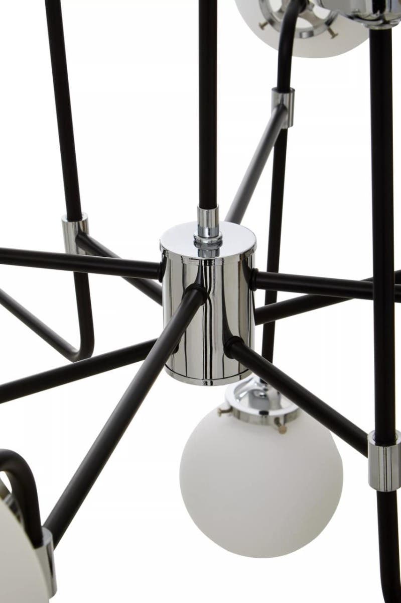 Abira Black And Silver Metal Pendant Light