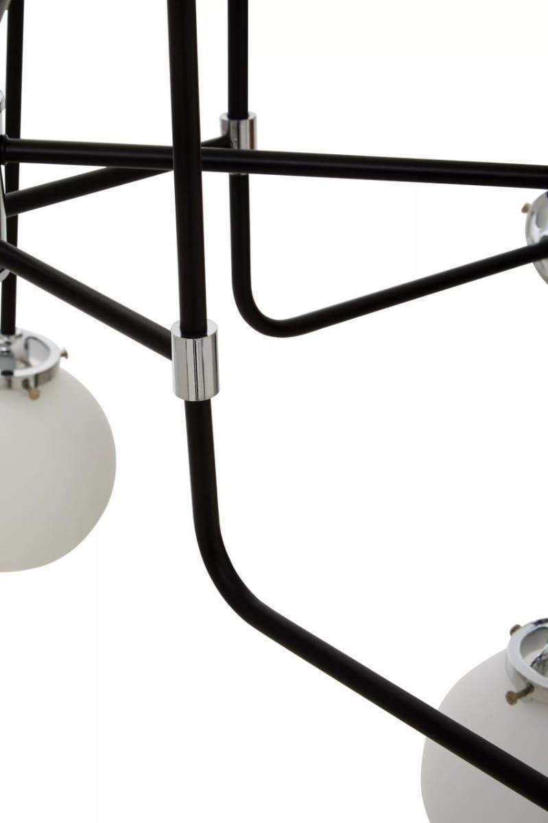 Abira Black And Silver Metal Pendant Light