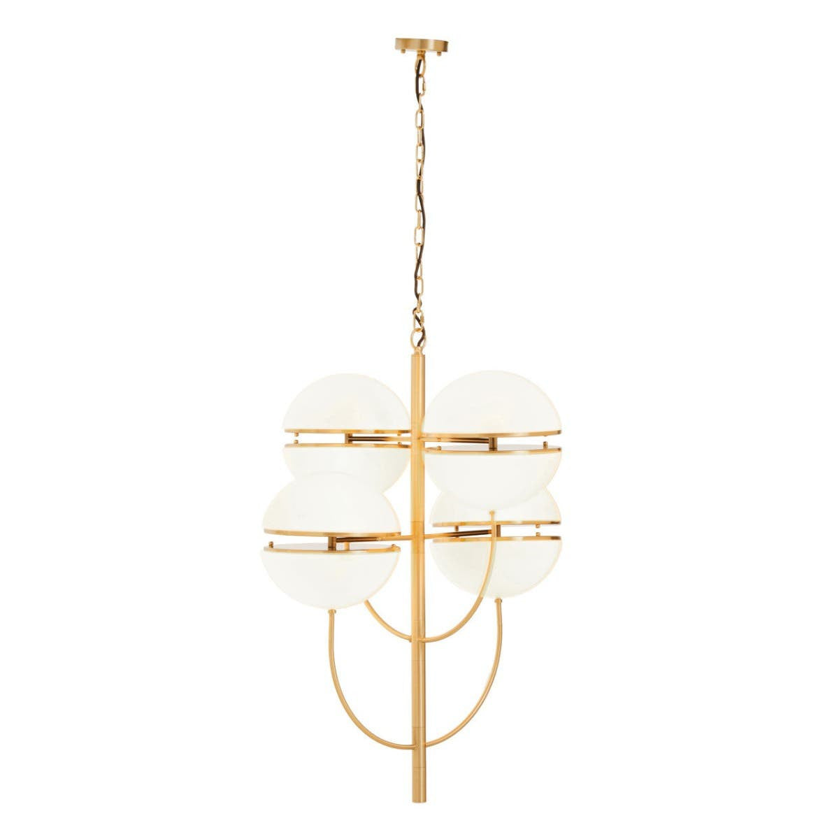 Abira Four Ball Brass Pendant Light