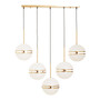 Abira Five Ball Brass Pendant Light