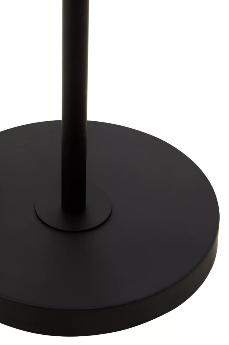 Hutchinson Clear Crystal Floor Lamp with Black Metal